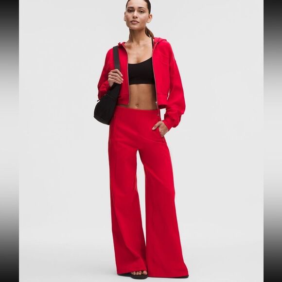 NWT Medium Define HR High-Rise Wide-Leg Pant Luon Oxford Red NEW LULULEMON - Picture 2 of 12